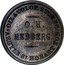 New Zealand 1 Penny Levy - Lipman - Wellington (Mule) 1857  OIL AND COLOUR STORES ARGYLE ST HOBART TON O. H. HEDBERG coin obverse