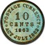 USA 10 Cents Postage Currency (Pattern) 1863 Judd# 325 POSTAGE CURRENCY 10 CENTS 1863 ACT JULY 1862 coin reverse