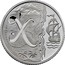 UK 10 Pence X - X Marks the Spot 2018 Proof: Limited Edition Presentation: 15000 X coin reverse