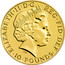 UK 10 Pounds Year of the Sheep 2015 ELIZABETH'II'D'G REG'FID'DEF'10'POUNDS' IRB coin obverse
