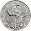 UK 100 Pounds Queen's Beasts - Lion of England 2017 LION OF ENGLAND 1 OZ FINE PLATINUM 999.5 2017 JC coin reverse