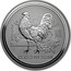 Australia 15 Dollars Year of the Rooster 2005 2005 1/2 KILO 999 SILVER coin reverse