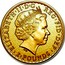 UK 2 Pounds Britannia Gilded 2015 ELIZABETH'II'D'G REG'FID'DEF'2 POUNDS' IRB coin obverse