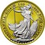 UK 2 Pounds Britannia Reverse Gilded 2014 'BRITANNIA'2014' 1OZ '999'FINE'SILVER' NATHAN coin reverse