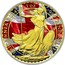 UK 2 Pounds Patriotic Britannia (Gold Plating) 2014 'BRITANNIA'2014' 1OZ '999'FINE'SILVER' NATHAN coin reverse