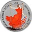 UK 2 Pounds Red Color edition Britannia 2014 'BRITANNIA'2014' 1OZ '999'FINE'SILVER' NATHAN coin reverse