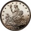 USA 20 Cents Pattern 1874 Proof; About 3-4 surviving KM# Pn1420 LIBERTY 1874 coin obverse