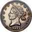 USA 20 Cents Sailor Head 1875 Silver; Judd# 1392 KM# Pn1454 LIBERTY 1875 coin obverse