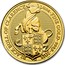 UK 25 Pounds Queen's Beasts - The Bull 2018 BLACK BULL OF CLARENCE 1/4OZ∙FINE GOLD∙999.9∙2018 JC coin reverse