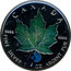 Canada 5 Dollars Green Maple leaf 2002 UNC CANADA FINE SILVER 1 OZ ARGENT PUR 9999 9999 coin reverse