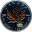 Canada 5 Dollars Orange Maple Leaf (Fireworks privy) 2000 UNC CANADA FINE SILVER 1 OZ ARGENT PUR 9999 9999 coin reverse