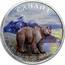 Canada 5 Dollars Wildlife Series - Grizzly (Colorized) 2011 UNC CANADA WW 9999 FINE SILVER 1 OZ ARGENT PUR coin reverse