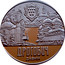 Ukraine 5 Hryven Ancient Drohobych 2016 lily Special Uncirculated ДРОГОБИЧ ДАВНІЙ coin reverse