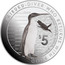 New Zealand $5 Kairuku Penguin 2014 Proof KAIRUKU-DIVER WHO RETURNS WITH FOOD KAIRUKU WAITAKI, KAIRUKU GREBUEFFI $5 1.3 METRES coin reverse