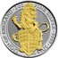 UK 5 Pounds Lion of England Beast 2016 LION OF ENGLAND 2OZ FINE SILVER 999.9 2016 JC coin reverse