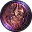UK 5 Pounds Queen's Beast Dragon (Rainbow Finish) 2017 RED DRAGON OF WALES 2 OZ FINE SILVER 999.9 2017 JC coin reverse