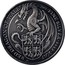 UK 5 Pounds Queen's Beasts The Dragon (Antique Finish) 2017 Antique RED DRAGON OF WALES 2 OZ FINE SILVER 999.9 2017 JC coin reverse