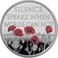 UK 5 Pounds Remembrance Day 2017 SILENCE SPEAKS WHEN WORDS CAN NOT ST coin reverse