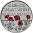 UK 5 Pounds Remembrance Day 2017  SILENCE SPEAKS WHEN WORDS CAN NOT ST coin reverse