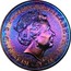 UK 5 Pounds The Queen's Beasts (Lion of England Rainbow Finish) 2016 ELIZABETH II ∙ D ∙ G ∙ REG ∙ F ∙ D ∙ 5 POUNDS ∙ J.C coin obverse