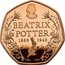 UK 50 Pence Beatrix Potter 2016 Proof BEATRIX POTTER 1866 1948 coin reverse