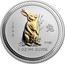 Australia Dollar Year of the rabbit 1999 KM# 502a 1999 1 OZ 999 SILVER coin reverse