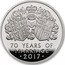UK Five Pounds Platinum Wedding Anniversary 2017 70 YEARS OF MARRIAGE 2017 JB coin reverse