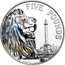 UK Five Pounds Trafalgar Square 2014 Proof FIVE POUNDS LC.GD coin reverse