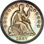 USA Half Dime Seated Liberty 1857 KM# A62.2 LIBERTY coin obverse