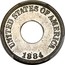 USA One Cent (Holey Pattern) KM# Pn1810 UNITED STATES OF AMERICA 1884 coin obverse