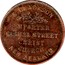New Zealand Penny S. Clarkson 1875  S.CLARKSON IMPORTER CASHEL STREET CHRISTCHURCH NEW ZEALAND coin reverse