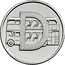 UK Ten Pence (D - Double Decker Bus) D coin reverse
