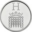 UK Ten Pence (H - Houses of Parliament) H coin reverse