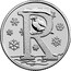 UK Ten Pence (R - Robin) R coin reverse