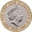 UK Two Pounds Britannia 2015 Proof KM# 1348 ELIZABETH II∙DEI∙GRA∙REG∙FID∙DEF∙2015∙ J.C coin obverse