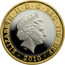 UK Two Pounds Florence Nightingale 2010 Proof KM# 1160a ELIZABETH∙II∙D∙G∙REG∙FID∙DEF IRB ∙ 2010 ∙ coin obverse