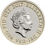 UK Two Pounds (Jane Austen) ELIZABETH II DEI GRA REG FID DEF 2017 J.C coin obverse