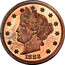 USA V Cents V Nickel Pattern 1882 Proof KM# Pn1776 LIBERTY 1882 coin obverse