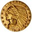 USA Five Dollars Indian Head 1912 KM# 129 LIBERTY coin obverse