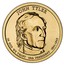 USA $1 John Tyler 2009 P Satin Finish KM# 451 JOHN TYLER IN GOD WE TRUST 10TH PRESIDENT 1841-1845 coin obverse