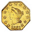 USA 1/2 Cal Doll 1881 KM# 8.11 Small size Gold Coins 1881 coin obverse
