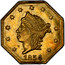 USA 1/4 Dol. Liberty Octagonal 1854 KM# 1.5 1854 coin obverse