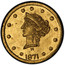USA 1/4 Dollar Liberty Round 1871 KM# 5.8 H 1871 coin obverse