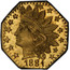 USA 1/4 Dollar Young Indian head (Octagonal) 1881 KM# 2.7 1881 coin obverse