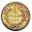 USA 1 Dollar Round 1870 KM# 15.2 CALIFORNIA GOLD 1 DOLLAR coin reverse