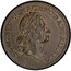 USA 2 Pence Royal Patent 1722 KM# 8.2 GEORGIUS ∙ D : G: ∙ MAG : BRI: FRA : ET ∙ HIB : REX ∙ coin obverse