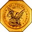 USA 50 D Humbert Gold Ingot U.S. Assay 1851 KM# 32.1a UNITED STATES OF AMERICA 887 THOUS 50 D C coin obverse