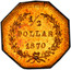 USA ½ Dollar 1870 KM# 8.10 Small size Gold Coins ½ DOLLAR 1870 coin reverse