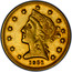 USA Five D. Liberty Half Eagle 1861 KM# 66 PIKESPRAK 1861 coin obverse