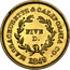 USA Five D. Massachusetts and California Silver Die Trial 1849 KM# 35 MASSACHUSETTS & CALIFORNIA CO. FIVE D. coin reverse